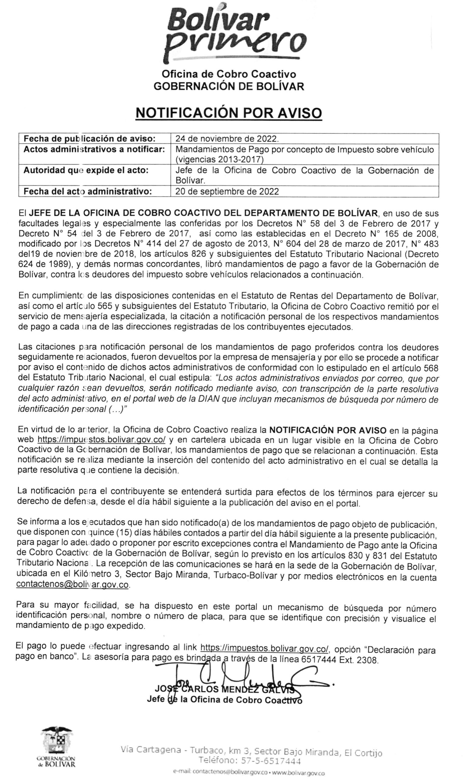 AVISO DE NOTIFICACIÓN EN PAGINA WEB 2022-11-24