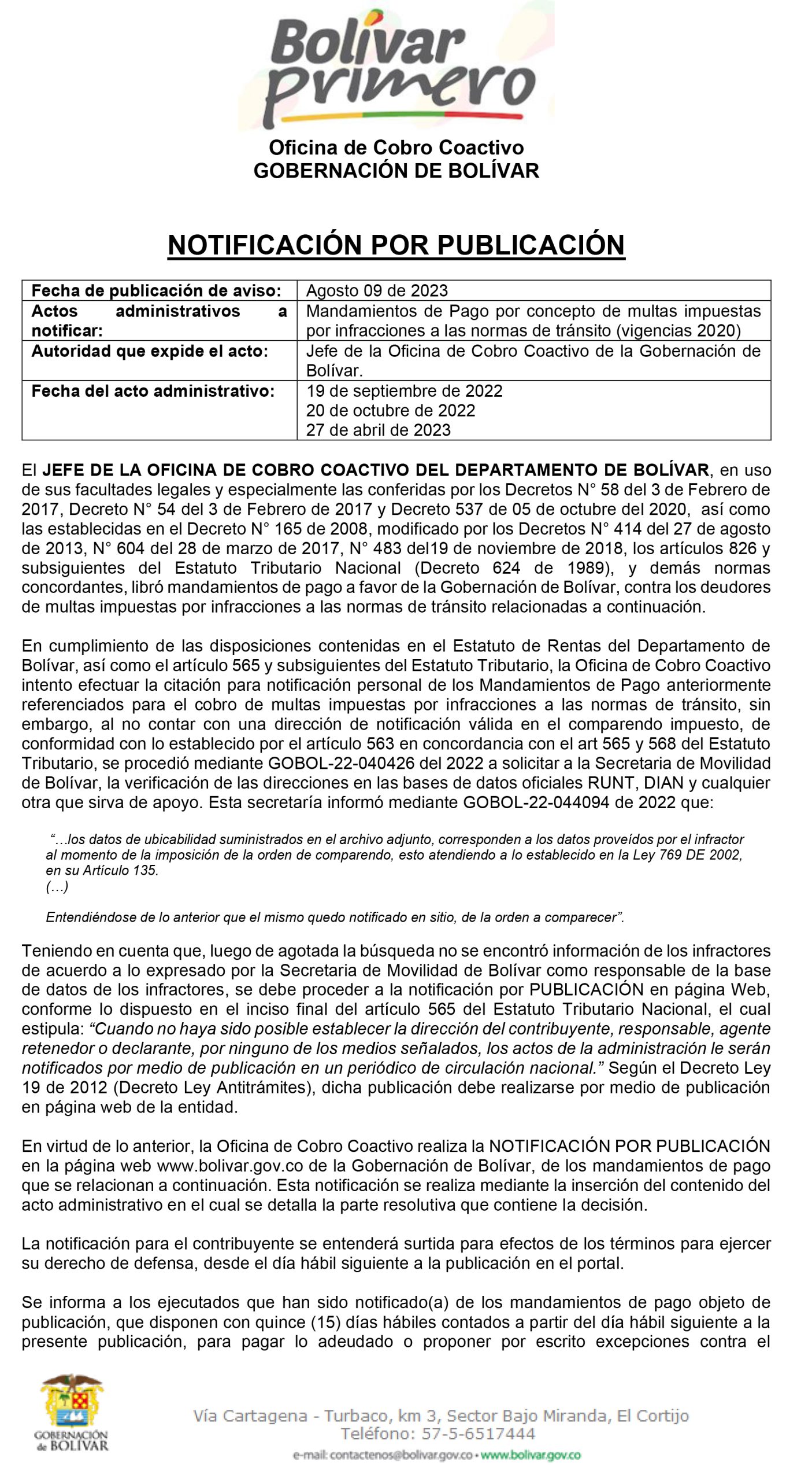 AVISO DE NOTIFICACIÓN EN PAGINA WEB 2022-11-24