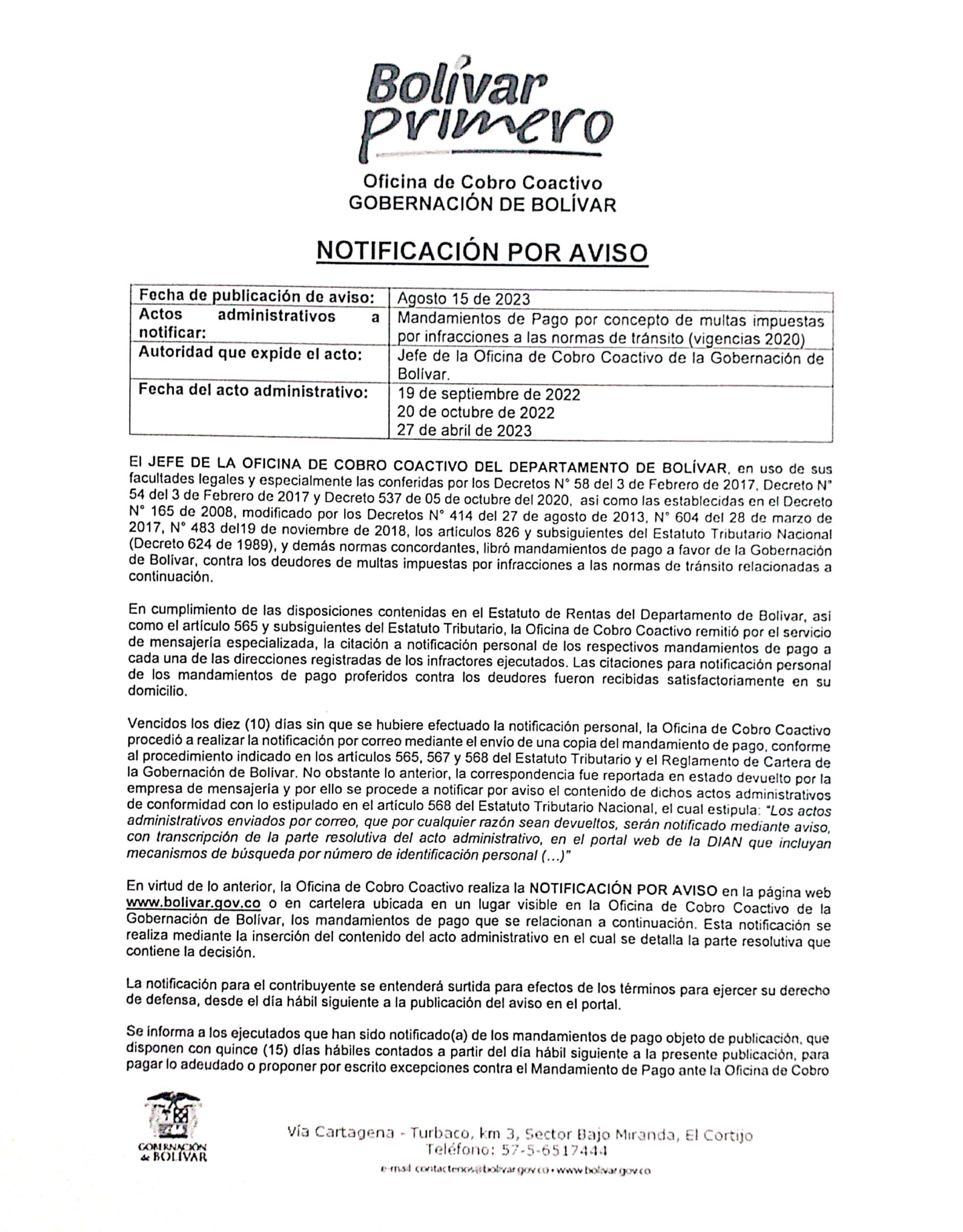 AVISO DE NOTIFICACIÓN EN PAGINA WEB 2022-11-24