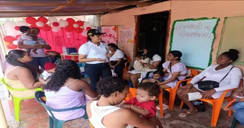 Participación en la 1ra jornada Salud Fundación Claret. Desarrollo de capacidades tres mensajes claves IRA y EDA, lavado de manos teórico practico.