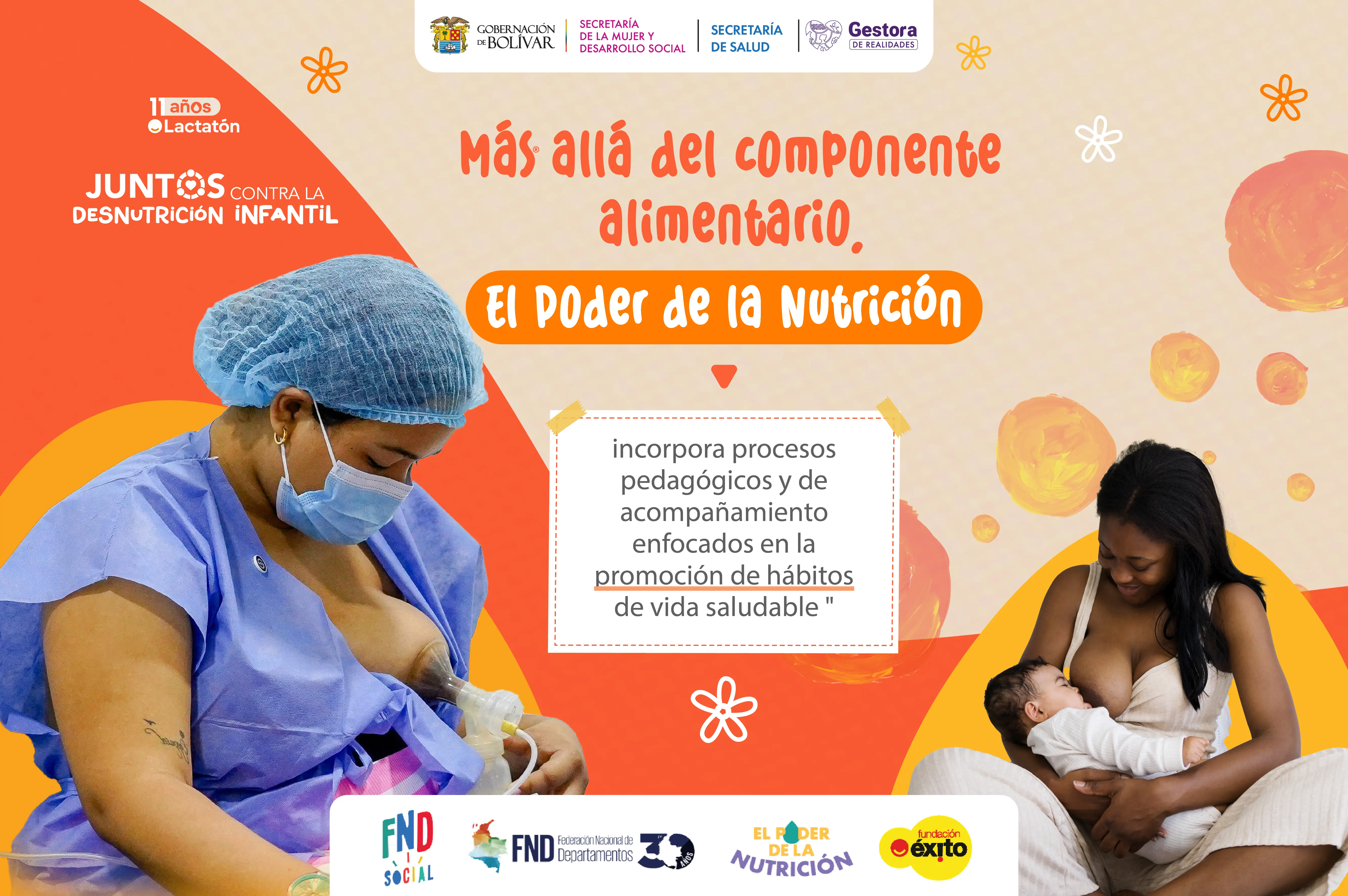 Infografía de El Poder de la Nutrición con atención a madres lactantes