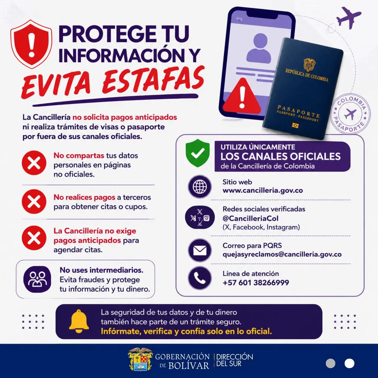 Informaci&oacute;n sobre el tr&aacute;mite de pasaporte en la Gobernaci&oacute;n de Bol&iacute;var