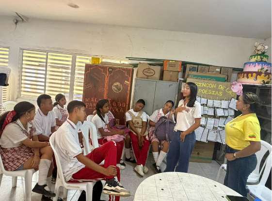 Primera sesión del proyecto pellízcate con los niños, niñas y adolescentes del corregimiento de Malagana. — imagen 2